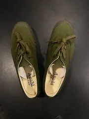 アサヒ デッキシューズ 235mm オリーブ