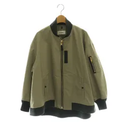 ザ リラクス THE RERACS 24SS MA―1 ジャケット ブルゾン ジップアップ 36 カーキ 黒 /CX ■OSのサムネイル