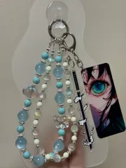 鬼滅の刃 時透 無一郎 日輪刀 ハイクオリティ ビーズ キーホルダー