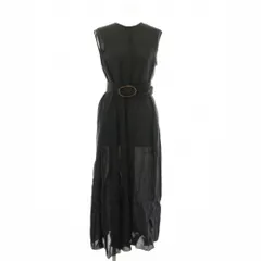 イエナ IENA ワンピース サイズ表記なし 黒 無地 ラウンドネック ノースリーブ /RE