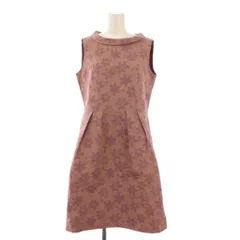 ホコモモラ JOCOMOMOLA ワンピース ひざ丈 ノースリーブ 花柄 42 紫 ピンク /BM ■MU