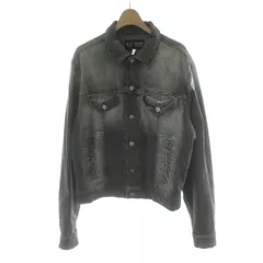 アルマーニ ジーンズ ARMANI JEANS デニムジャケット Gジャン 50 グレー 長袖 シャツカラー フラップポケット /PP ■GY19のサムネイル