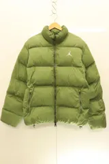 【中古】 NIKE メンズダウンジャケット L JORDAN ESS POLY PUFFER JACKET NIKE L 緑 グリーン ロゴ