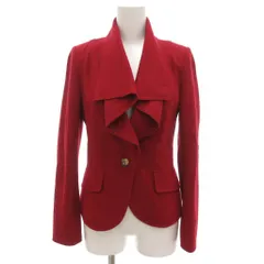 ナラカミーチェ NARA CAMICIE ジャケット 0 フリル 背抜き シングル ウール 赤 レッド /AE