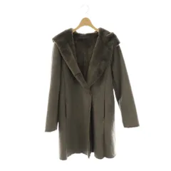 スローブ イエナ SLOBE IENA  フェイクムートンフードコート 38 チャコールグレー /DO ■OS