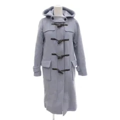 ナチュラルビューティーベーシック NATURAL BEAUTY BASIC ダッフルコート S ロング丈 トグルボタン フード 水色 ライトブルー /AE