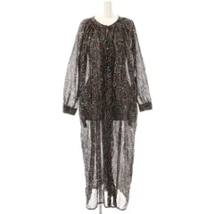 アーバンリサーチ ドアーズ URBAN RESEARCH DOORS ワンピース ロング 長袖 総柄 コットン One 紺 マルチカラー /NR