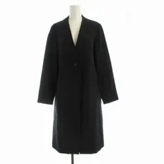 ビームスライツ BEAMS Lights ノーカラーコート ロング アウター 38 紺 ネイビー 52-19-0257-690 /RO