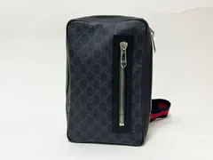 GUCCI グッチ GGスプリーム ボディバッグ スプリングバッグ ショルダーバッグ 斜め掛け ブラック 478325 美品