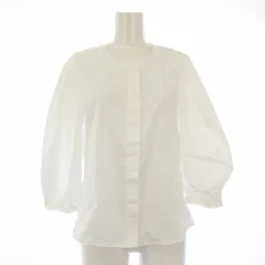 ザラ ZARA ポプリン パフスリーブ ブラウス 七分袖 S 白 3123/654/250/S /TK ■BM