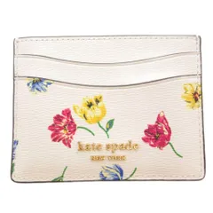 ケイトスペード KATE SPADE モーガンチューリップ カードケース ロゴ 花柄 白 ホワイト /GV