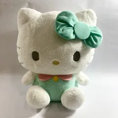 ★  Hello Kitty ハローキティ ぬいぐるみ BIGサイズ 全長55㎝  黄緑色 現状品