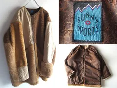 SUNNY SPORTS サニースポーツ ペイズリー裏地 ボアフリース パネル切替 リバーシブル サーモライトエコダウン ジャケット コート M