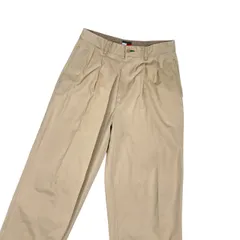 90s TOMMY HILFIGER トミーヒルフィガー ツータック コットン チノ パンツ W31/アイボリー ベージュ系 メンズ ビンテージ