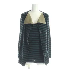 ソニアリキエル SONIA RYKIEL アンサンブルニット S 緑 グリーン 黒 ブラック ボーダー柄 長袖 /AP