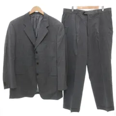アルマーニ コレツィオーニ ARMANI COLLEZIONI セットアップ スーツ ジャケット パンツ 背抜き シングル センタープレス グレー 春夏 /AE ■GY19