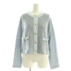 ココディール COCO DEAL 25SS ツイーディニットカーディガン 長袖 2 ライトブルー /HK ■OS