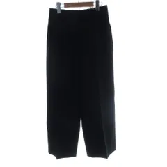プラステ PLST 24AW PLUS STYLE ワイドパンツ ウォームリザーブ XL 黒 ブラック 無地 クロップド丈 /AB ■OS