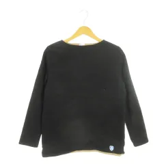 オーチバル ORCIVAL オーシバル バスクシャツ 裏フリース 長袖 ロゴ 2 黒 ブラック /AH10 ■GY61