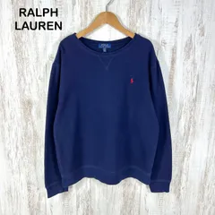 POLO RALPH LAUREN ポロラルフローレン ポニーロゴ刺繡 クルーネック 裏起毛 スウェット トレーナー ネイビー メンズ トップス