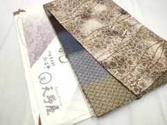 専用帯6117 6107 二点セット●弥栄織物謹製 紅型 双図染め 高級正絹 専用帯6117 6107 二点セット○弥栄織物謹製 紅型 双図染め 高級正絹