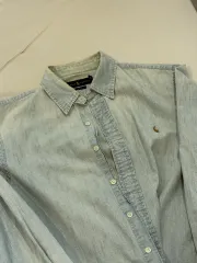 ポロ ラルフローレン デニム シャツ スカイブルー L サイズ