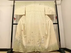 平和屋着物●訪問着　友禅　枝花文　暈し染め　鈴乃屋扱い　正絹　逸品　AABG1086ph
