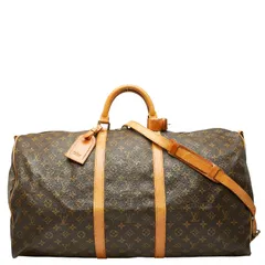 ルイ ヴィトン モノグラム キーポル バンドリエール60 ボストンバッグ ショルダーバッグ 2WAY M41412 ブラウン PVC レザー レディース LOUIS VUITTON【1-0255282】