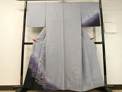 平和屋着物●訪問着　流水藤蔦の葉文　暈し染め　銀彩　やまと誂製　正絹　逸品　CABD8009vp