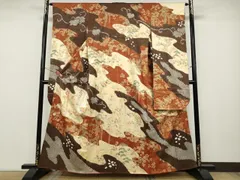 平和屋着物●豪華振袖　駒刺繍　絞り　エ霞草花文　金彩　正絹　逸品　CABD0345ut