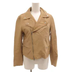 スローブ イエナ SLOBE IENA  ライダースジャケット 革ジャン ベージュ /FF ■GY61