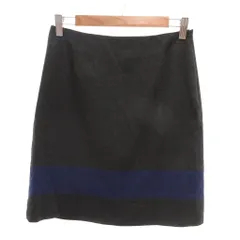 クードシャンス CdeC COUP DE CHANCE 美品 タイトスカート ミニ丈 38 チャコールグレー 裾ラインデザイン /NL ■GY60