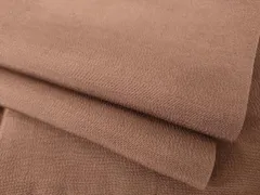 平和屋着物●お召　色無地　栗皮茶色　正絹　逸品　AABG4979ck