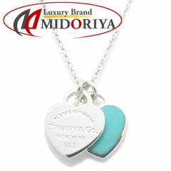 TIFFANY&Co. ティファニー リターントゥティファニー ダブルハートタグ ミニ ネックレス ブルー シルバー925 レディース/295004【中古】【BJ】