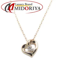 4℃ ヨンドシー ハート ネックレス ダイヤモンド K18PG ピンクゴールド レディース/295018【中古】【BJ】