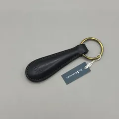 新品未使用　ラルフローレン　キーホルダー　レザー　黒　ブラック　MADE IN USA ポロ　キーリング　デッドストック