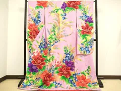 平和屋本店▼お引きずり・お引き摺り・引き振袖　和装　結婚式　舞妓　芸妓　芸者　衣装　駒刺繍　草花文　金彩　DABB9832du