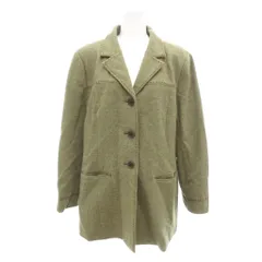 レリアン Leilian 美品 ジャケット ウール 13+ 緑 グリーン ノッチドラペル /NL ■GY61