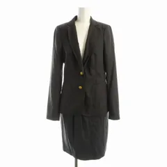 トミーヒルフィガー TOMMY HILFIGER スーツ セットアップ テーラードジャケット タイトスカート ひざ丈 金ボタン 6 グレー /RO