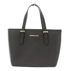 マイケルコース MICHAEL KORS ハンドバッグ レザー ワンカラー ロゴ 黒 ブラック /BB