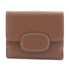 コーチ COACH エライザ スモール ウォレット 二つ折り財布 小銭入れあり レザー ロゴ 茶 ブラウン CR395 /KW ■GY18