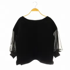 トーナル TONAL シアースリーブプルオーバー ニット 切替 38 ブラック /HK ■OS