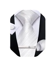 [DiBanGu] ネクタイ ストライプ ハンカチ タイピン セット 洗濯可能 入学式 ビジネス 二次会