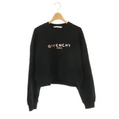 ジバンシィ GIVENCHY クロップド スウェット トレーナー 長袖 ロゴ コットン XS 黒 /NR ■GY57のサムネイル