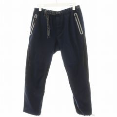 アンドワンダー and wander ベントパンツ イージーパンツ 0 紺 ネイビー AW73-FF018 /AN34