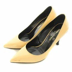 サンローラン パリ SAINT LAURENT PARIS パンプス ポインテッドトゥ ハイヒール エナメル 35.5 22.5cm ベージュ /BBのサムネイル