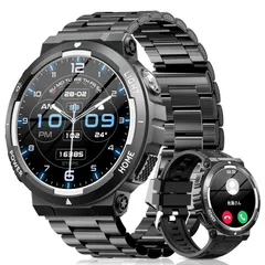 【在庫処分】smart 1.53インチ iPhone/アンドロイド対応 天気予報 アラーム 腕上げ点灯 遠隔撮影 音楽制御 腕時計 watch（黒と灰） 300＋文字盤DIY 歩数計 アプリのGPS連動可能 100＋運動モード 3ATM防水 400mAh長持ち