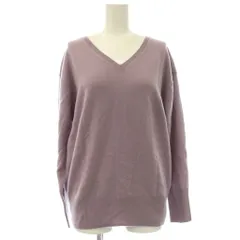 イエナ IENA ニット セーター カシミヤ F パープル Vネック 長袖 無地 /JP