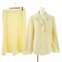 バーバリー ロンドン BURBERRY LONDON セットアップ コットン テーラードジャケット × フレアスカート 15 アイボリー /MI ■OS ■