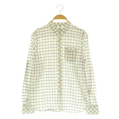 エーグル AIGLE コットンチェックシャツ 長袖 S ホワイト ブラック /MY ■OS